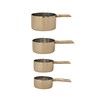 Creative Co-Op 4-Piece Stainless Steel Measuring Cups, Brass