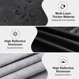 Sailnovo Car Cover Waterproof All Weather,7 Layers Heavy Duty Outdoor Full Car Cover, Snowproof Rainproof Windproof Sun UV Protection (PE+Cotton,A8 Fit Station Wagon/MPV-Length (178" to 190"))