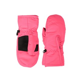 Mountain Warehouse Kids Snow Mittens - Snow Proof Ski Gloves, Adjustable Cuffs, Fleece Lined - For Autumn Winter & Outdoors Dark Pink S