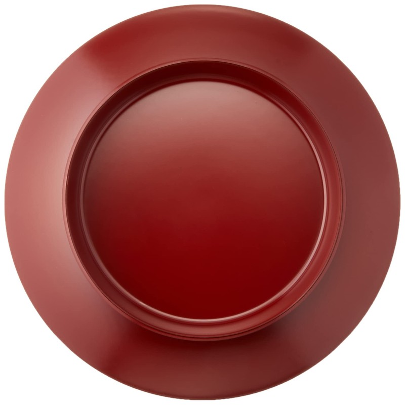Shikkodo "Yamanaka Lacquerware" 4.6 Plates, Camellia Plate, Vermilion Lacquer (1