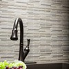 Tack Tile Peel & Stick Vinyl Backsplash Thin Mosaic Brown