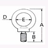 Aii Eye Bolt Connection Metal Silver Screw Diameter 0.2 inch