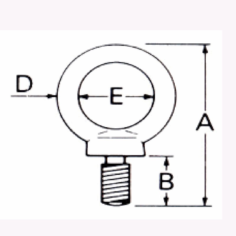 Aii Eye Bolt Connection Metal Silver Screw Diameter 0.2 inch