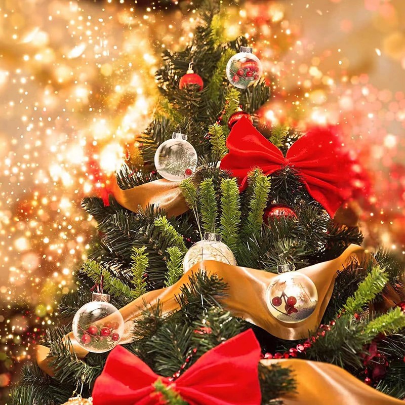 Neioaas 24Pcs Christmas Iridescent Ornaments,Neioaas Shatterproof Christmas Rainbow Ball Hanging