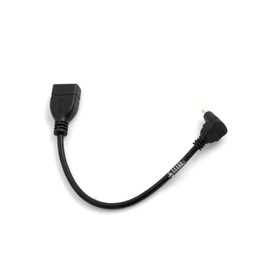 SYSTEM-S Mini HDMI Cable Downwards Angled Angle Plug 90° Degrees to HDMI Socket 22cm