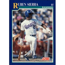 1991 Score Baseball Card #495 Ruben Sierra