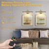 JOOSENLUX Battery Operated Picture Light Gold - Modern Wireless Picture