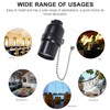 HOMSFOU E27 Lamp Holder with Drawstring - Change Pull Chain,