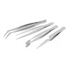 Surtek Juego De Pinzas De Precision 4 Piezas Acero Inox