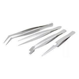Surtek Juego De Pinzas De Precision 4 Piezas Acero Inox Surtek