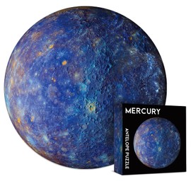 Antelope - 1000 Piece Mercury Jigsaw Puzzle for Adults, Space Planet Round Circle Solar System Puzzle, High Resolution, Matte Finish, No Dust