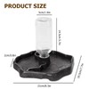 Reptile Water Dispenser, Reptile Turtle Feeding Bowl for Reptiles Turtles