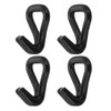 PATIKIL 4 Pack Ratchet Double J Hook Load 2204 LBS for 7.5mm Tie Down Strap Webbing on Car Truck Trailers Towing Strap, Black