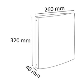 Exacompta - ref. 51374SE - 1 Rigid PP binder - 4 round rings, diameter 30 mm - Spine 40 mm - External dimensions: 32 x 26 cm - A4 file format - Colour: orange