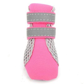 Zunea Dog Boots for Hot Pavement Summer Breathable Soft Mesh Paw Protectors Puppy Small Dog Shoes with Adjustable Safe Reflective Strap and Rugged Anti-Slip Sole