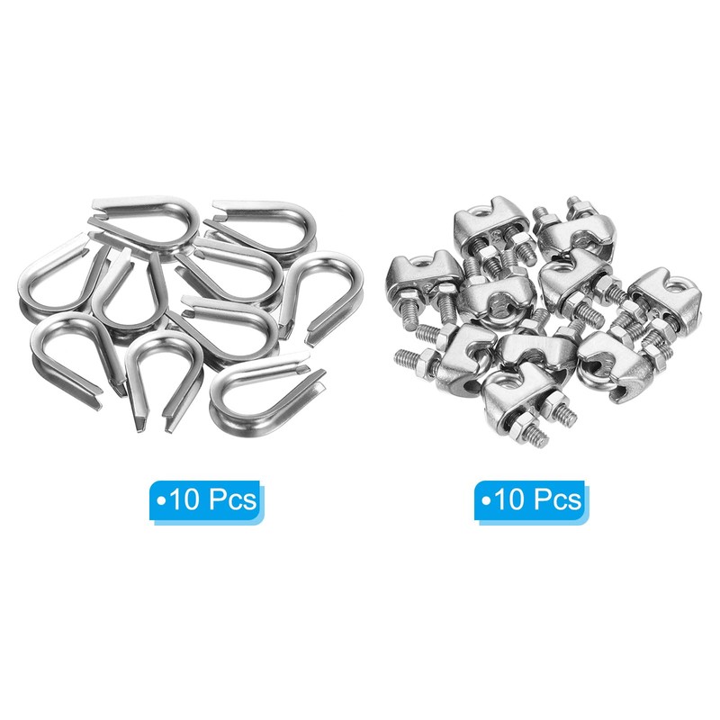 PATIKIL 3mm Wire Rope Kit 20pcs M3 Wire Rope Cable