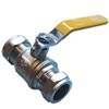 22mm Lever Ball Valve - Yellow Handle