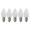 EZLS C7 Pure White Faceted LED Bulbs - 5 Pack