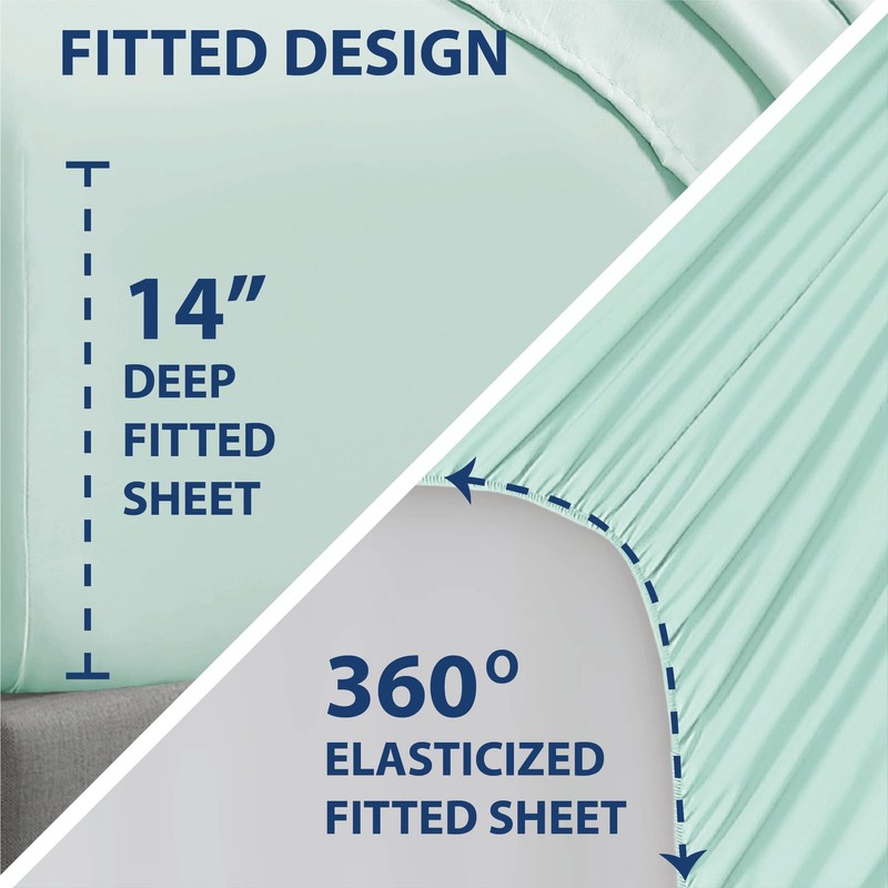 Swift Home Smart Sheets, Ultra Soft Brushed Microfiber 4-Piece Sheet