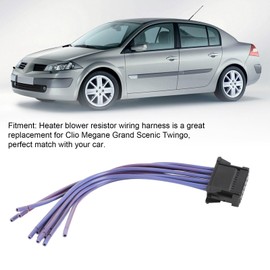 BOROCO Connettore e Cablaggio della Resistenza del Motore della Ventola del Riscaldamento, 8200729298 Cablaggio e Connettori di Ricambio per Clio, Megane, Scenic, Twingo, Grand Modus