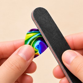 Guitar Pick Punch Kit for DIY Picks – Metal Manual Pick Maker with 15 Variety Strips for Guitar Players & Home Studios