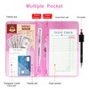 Server Books with 2 Zipper Pouch for Waitress, Waitress/Waiter Book