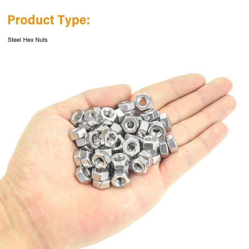TERF M4 Hex Hexagon Nut M4 (4mm) Steel Hex Full