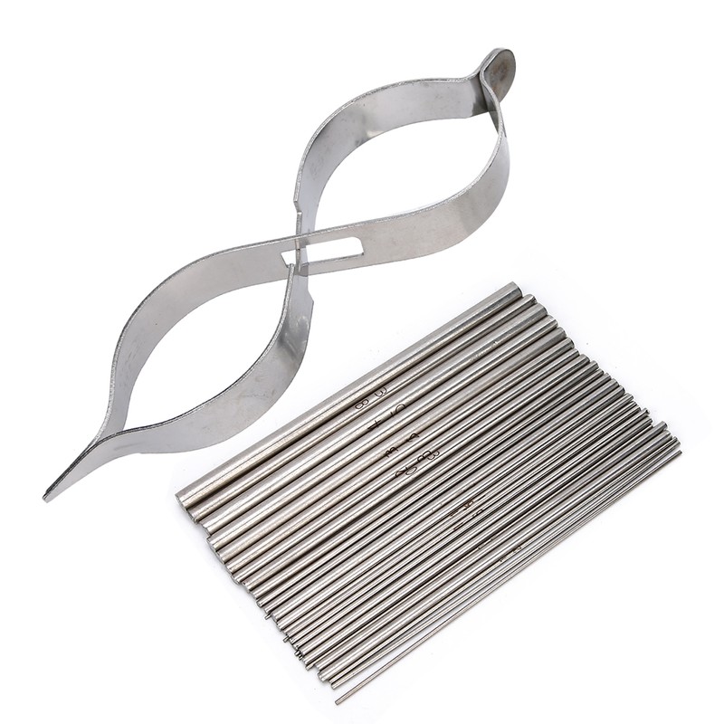 30pcs Metal Jewelry Cored Rod with Jewelry Cross Locking Tweezers