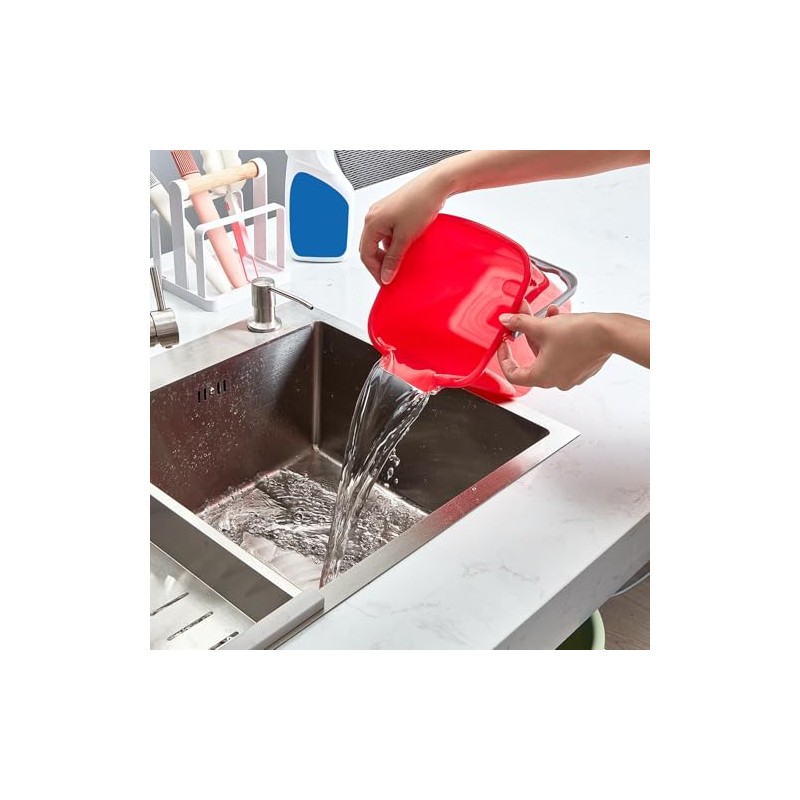 Irenare 16 Pcs Sanitizing Bucket 3 Quart Cleaning Pail Small