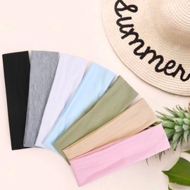 7PCS Non-Slip Headbands for Women - Elastic Hair Bands Set | Trendy Cloth Headbands for Workouts, Yoga & Running,Soft Stretchable Women's Hair Accessories (mix4)