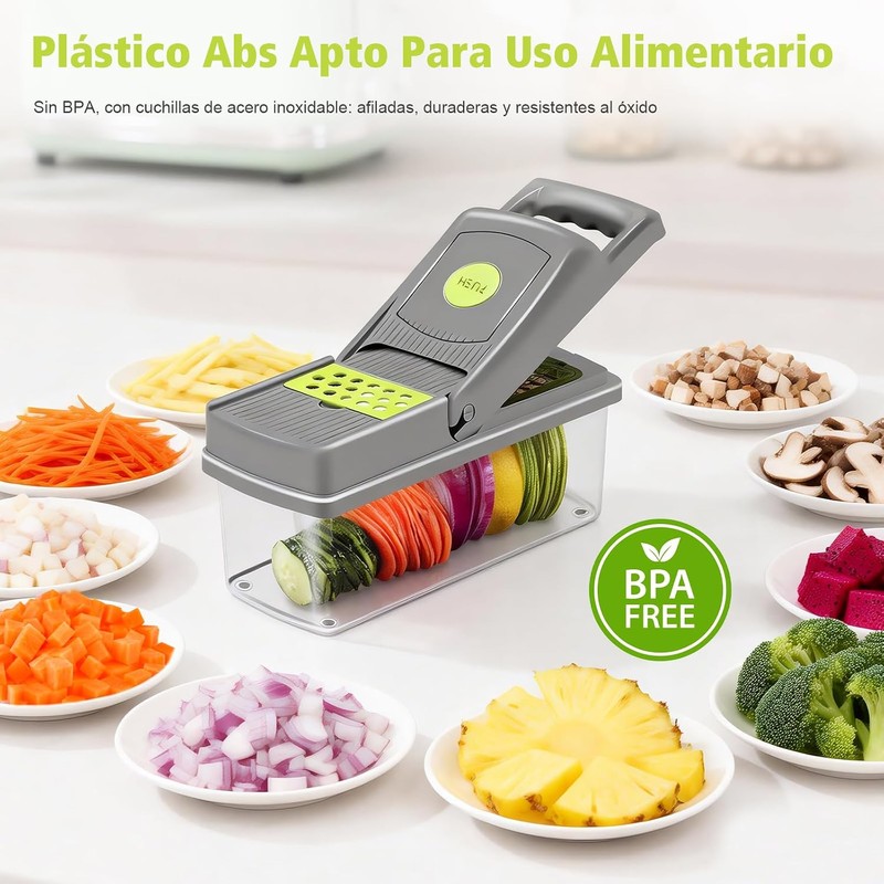Cortador de Verduras 15 en 1 Yolispa 2512477-610MX-CCY Rayador y