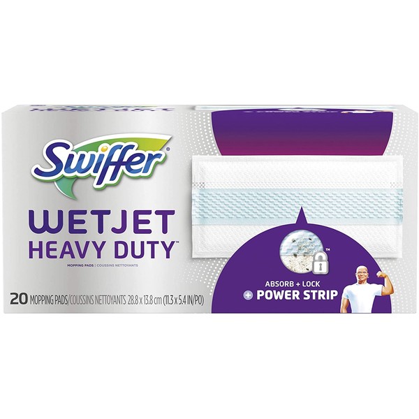 Swiffer WetJet Heavy Duty Mopping Pad Refill, 20 Count