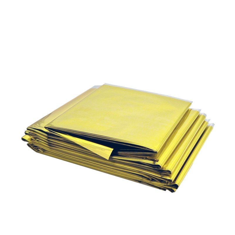 Rettungsdecke Rettungsdecken 10er Set (= 10 Stück) Gold/Silber 210x160cm Rettungsfolie