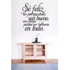 Like Shop  Viniles Decorativos Vinilo P Pared Frases Sé Feliz