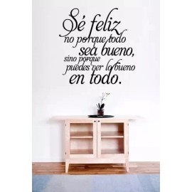 Like Shop  Viniles Decorativos Vinilo P Pared Frases Sé Feliz