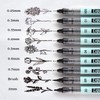 Writech Liquid Fineliner Pens Black Precision Multiliner Micro Pen 9