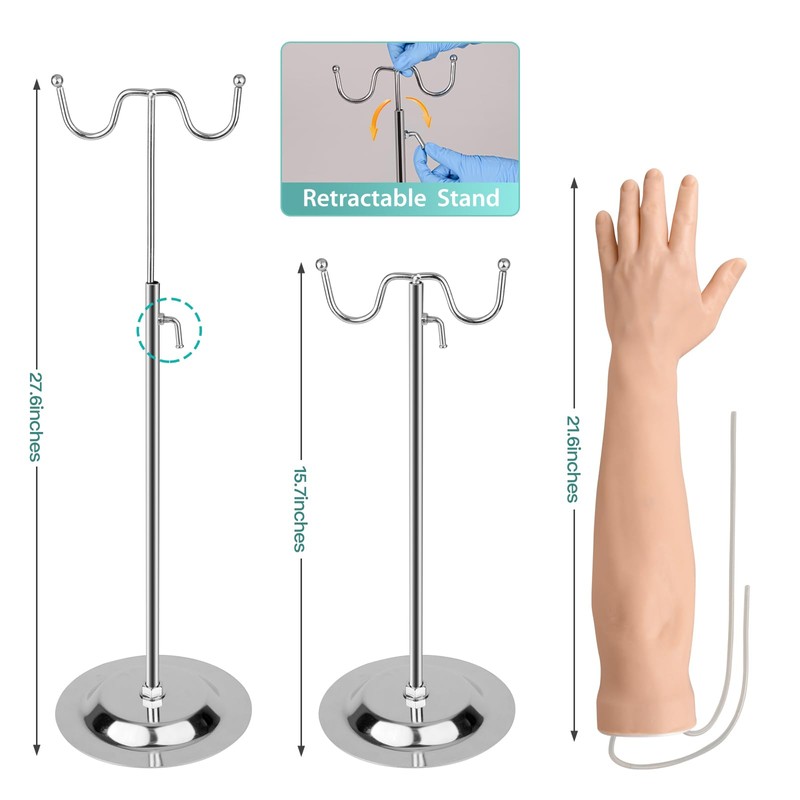 Intravenous Practice Arm Kit for Nursing Student, Phlebotomy IV Practice