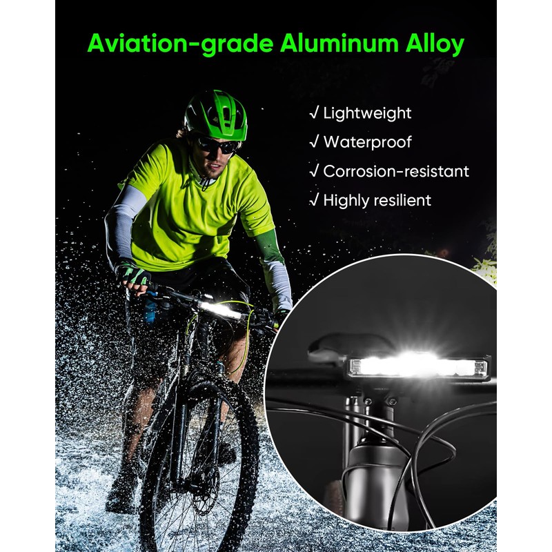 Anfly LED Bike Light 1800 Lumen Super Bright USB-C Rechargeable
