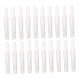 IWOWHERO 20pcs Micro Eyebrow Brush with Cap Mini Eyebrow Brush Swabs Eyebrow Makeup Brush Interdental Brushes Eyebrows Eyebrow Comb Portable Tiny Eyelash Comb Makeup Brush Nylon White