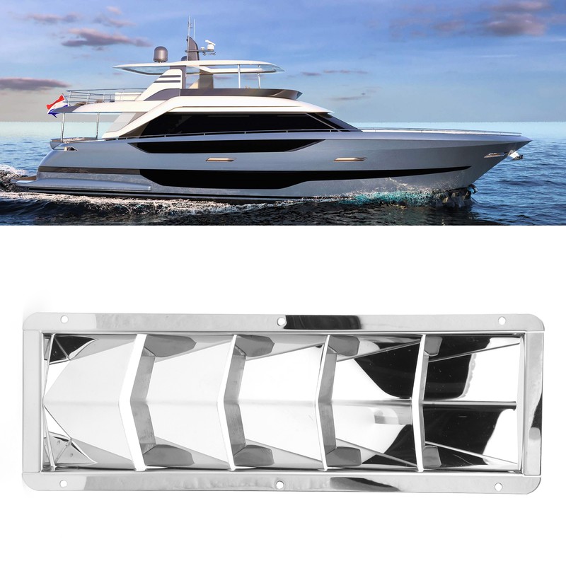Marine Vent Grille Square Stainless Steel 5 Slot Grid Cover
