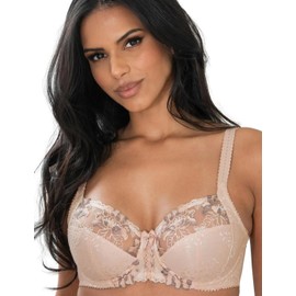 Pour Moi? Women's Sirens Sofia Lace Embroidered Side Support Everyday Bra, Beige (Latte Beige), 44D Manufacturer Size 44D UK