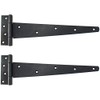 2X Large Heavy Duty 12" Black T Hinges
