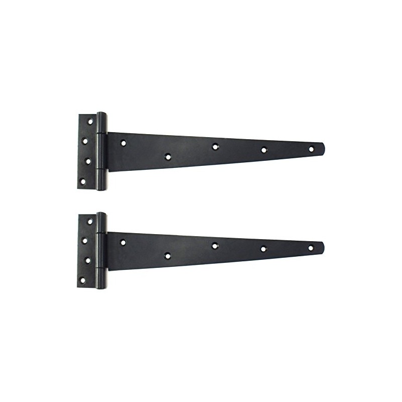 2X Large Heavy Duty 12" Black T Hinges