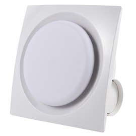 MEOZRI Bathroom Exhaust Fan with LED Light Ceiling Mount Ventilation Fan 90 CFM 1.0 Sones 4 Inch Duct Quiet Bathroom Vent Fan with Light Combo 5000K for Home Bath Office Hotel White (8Inches-Round)