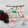 PWHAOO USA Travel Traveling Gift USA Icons Makeup Bag USA