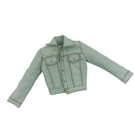 F Fityle 1:6 Scale Female Figure Jacket Costume Kids Pretend Playset Fashionable Mini Doll Clothing for 12inch Female Figures , blue