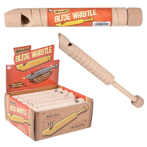 Premium Wooden Slide Whistle - 7.5" (Pack of 24) -