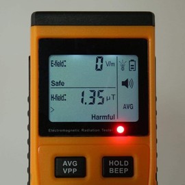 KATSU Digital Electromagnetic Radiation Detector, 2 in 1 Handheld LCD Display EMF Detector Dosimeter Tester Meter Counter for Testing Electric Field and Magnetic Field Radiation 312880