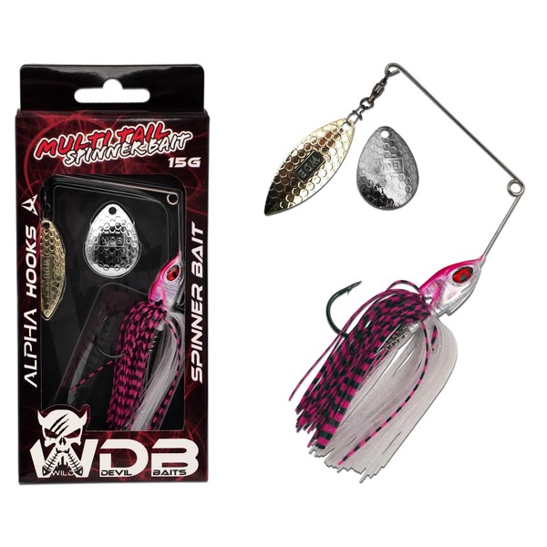 Wild Devil Baits Multi Tail Spinner Bait Artificial Bait Spin