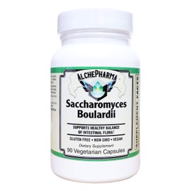 AlchePharma Saccharomyces Boulardii - Non-GMO Project Verified - Dairy Free
